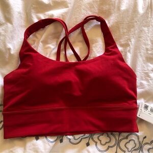 Lululemon energy long line sports bra, size 8. New with tags, never been worn!